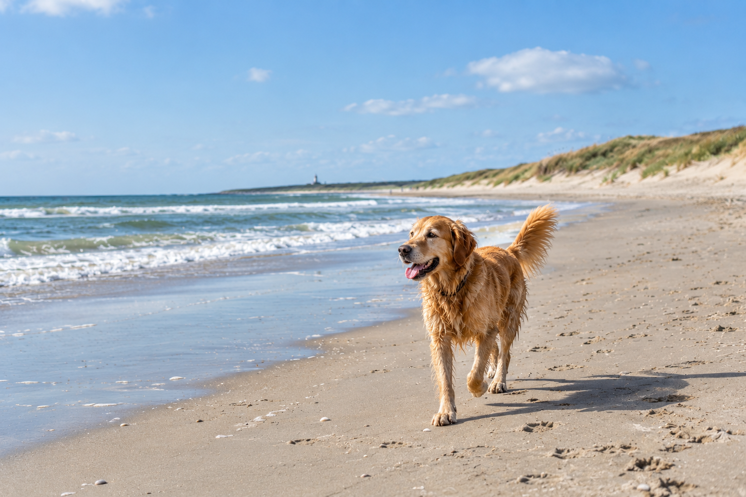 Strand van Westenschouwen met hond