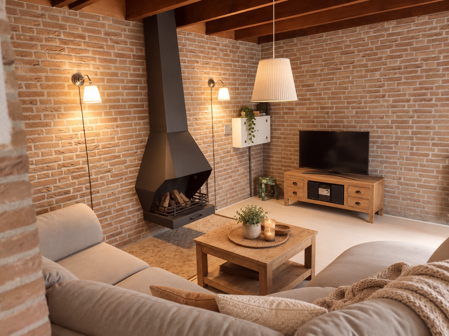 Woonkamer Schouwshuisje